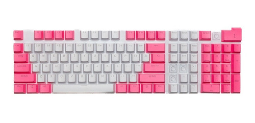 Keycaps Set Color Fucsia + Blanco