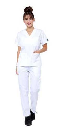 Uniforme Quirurgico Blanco Hombre Y Mujer Import Dress A Med