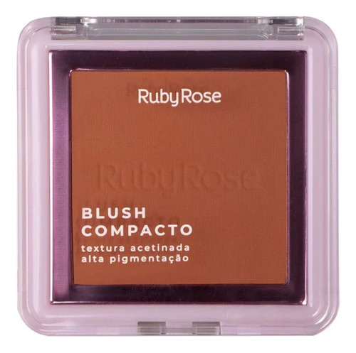 Blush Compacto Textura Acetinada Ruby Rose
