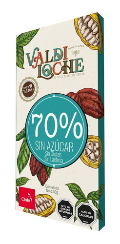 Chocolate Negro 70% Cacao Sin Azúcar