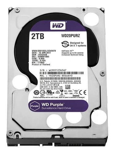 Disco Duro 2 Tb Wd Purple 