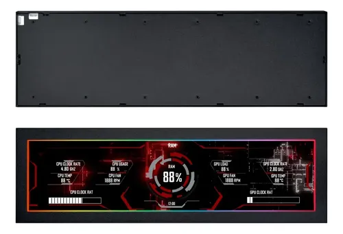Tela Lian Li 8.8 Para Gabinetes Preto Argb Ips Lcd 1920x480