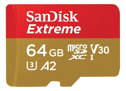 Cartão De Memória Sandisk Extreme Micro Sd 64gb 170mb/s