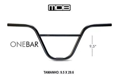 Guidão Mob Bmx Alto Street 9.5 X 29.5 Em Aço  Gigante