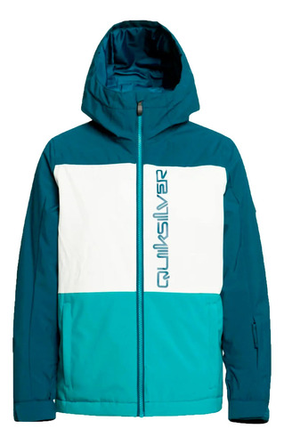 Campera Quiksilver Snow Niño Side Hit Bco-petro Ras