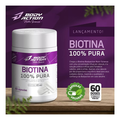 Biotina 60 Cáps Nutriscience 60 Cápsula - Un