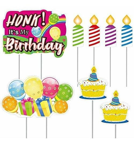 Prsildan Yard Sign Birthday Honk It's My Birthday Party Sign