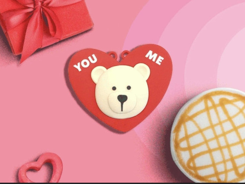 Llavero Oso Starbucks San Valentin 2023 Sellado Original