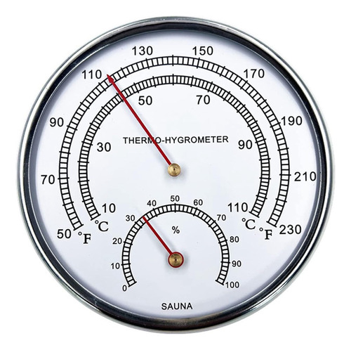 Termómetro Fahrenheit Para Sauna, Higrómetro, Esfera Interio