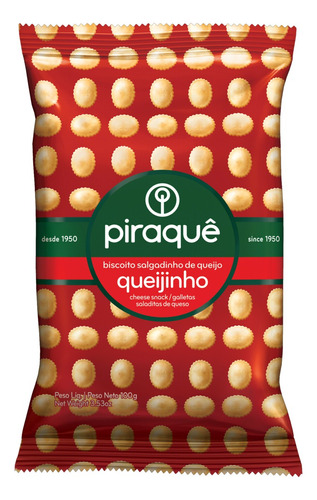 Biscoito Salgadinho Queijinho Piraquê Pacote 100g
