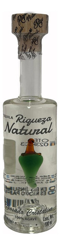 Tequila Riqueza Natural Reposado Cristalino Chile 100 Ml