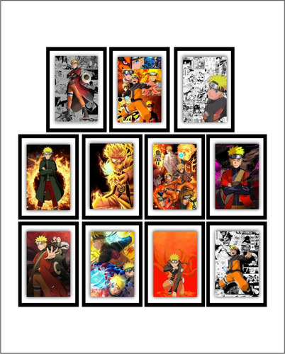 Lamina Rigida Cuadro Poster Naruto