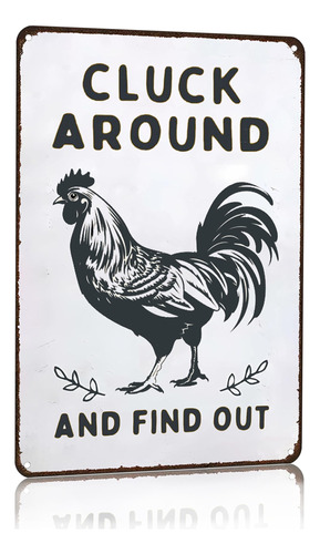 Cartel De Gallina Caotica Para Decoracion Del Hogar.