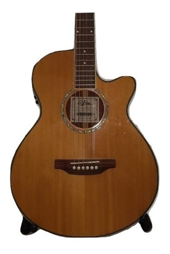 Imagen 3 de 8 de Guitarra Electroacustica Aria Fet Elite Tapa Pino Corte Y Eq