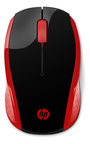 Mouse inalámbrico HP  200 rojo