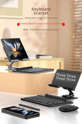 Para Samsung Fold4 Retrátil Tablet Suporte Bluetooth Teclado