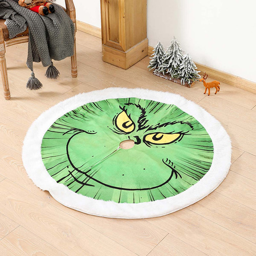 Falda De Árbol De Navidad Grinch De 45.6 Pulgadas For Decor