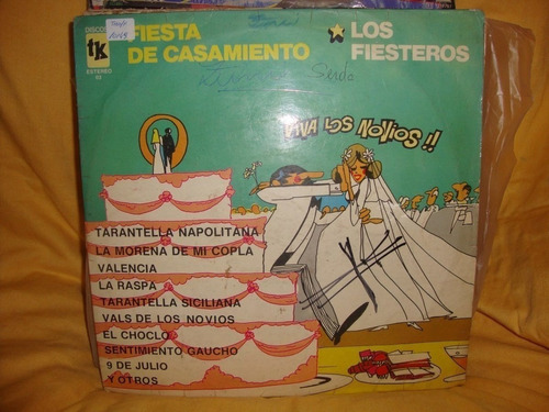 Vinilo Los Fiesteros Fiesta De Casamiento Oooo C1