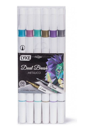 Marcador Dual Brush (brush+marker) - 6 C - Lyke