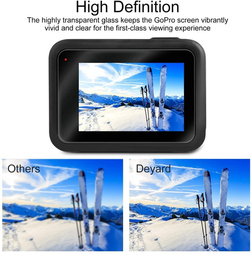 Vidrio Templado Protector Para Gopro Hero 8 Black 6 Unidades
