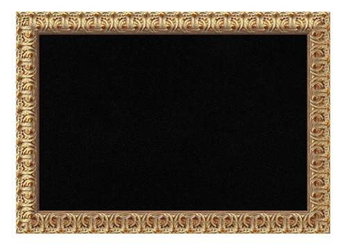 Amanti Art Tablero Corcho Negro 27 X 19  Marco Madera Dorado