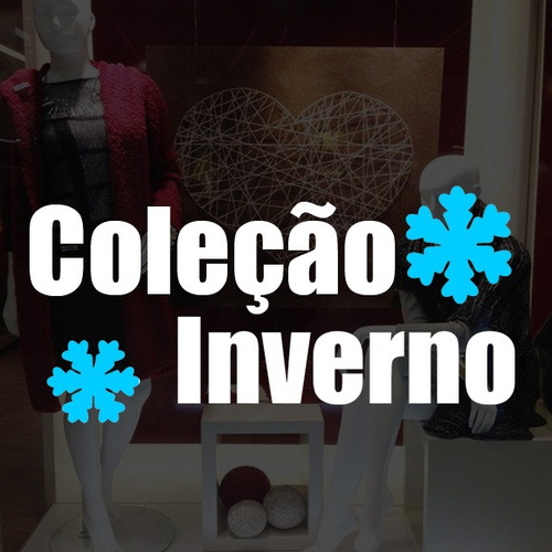 Adesivo Para Vitrine Loja Coleção Inverno Flocos De Neve