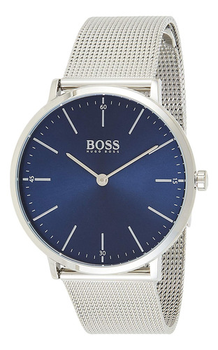 Hugo Boss Horizon Blue Dial Signo De Acero Inoxidable Para H