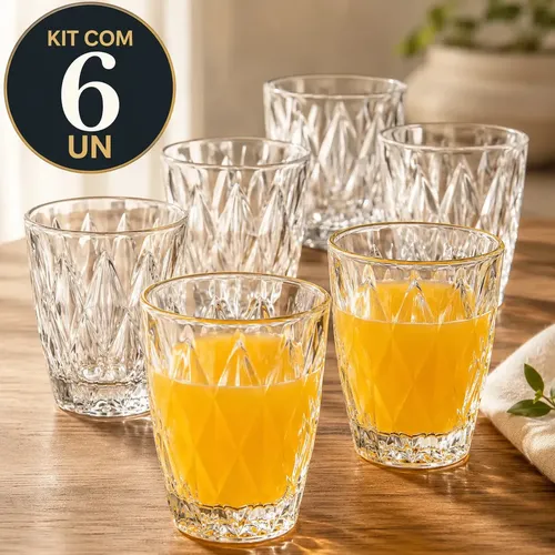Jogo 6 Copos Diamond 300ml