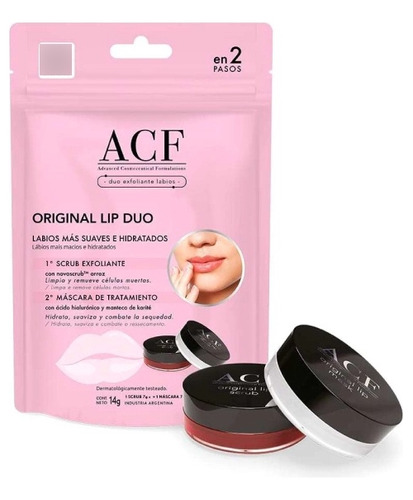 Lip Scrub Duo Exfoliante + Mascara De Tratamiento Acf 
