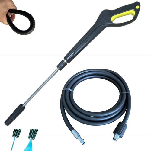 Gatilho Completo + 10mt Mangueira Lava Jato Karcher Hd 585