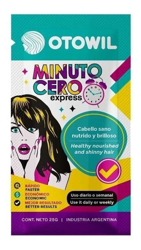 Imagen 4 de 4 de Minuto Cero Reparación Capilar De Uso Diario Caja X24uni