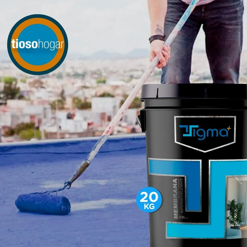 Imagen 7 de 10 de Membrana 20 Kilos Impermeabilizante Liquida Pasta Oferta Pïntura Pasta Impermeable Techo Loza Elastomerica Elastica