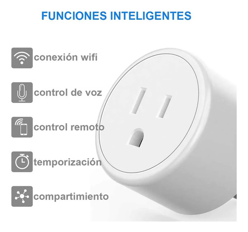 Enchufe Inteligente Wifi Cozylife App Alexa Google Home 4pcs Color Blanco