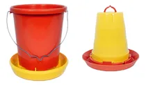 Comprar 2 Comederos 12kg Y 2 Bebederos 5.25l Colgantes Pollo Gallina