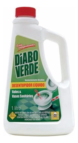 Desentupidor Líquido Diabo Verde 1l Kit 3