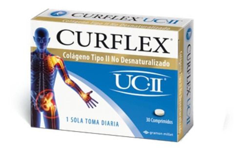 Imagen 1 de 1 de Suplemento en comprimidos Gramon Millet  Curflex UCII colágeno en caja 30 un