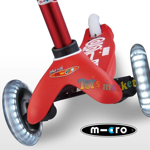 Imagen 4 de 9 de Monopatin Suizo Micro Mini Con Luces Led De 3 Ruedas