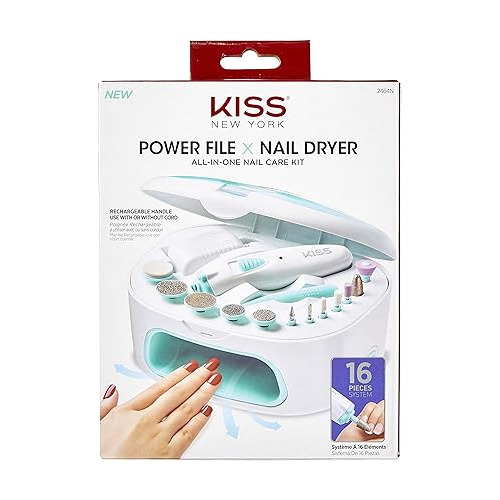 Kiss New York Power File X Nail Dryer, Electric Nail File &