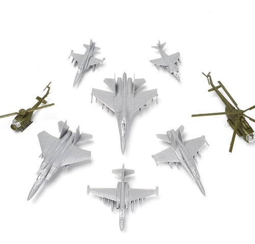 8pcs Conjunto De Modelos De Aviones Pequeños 1/144 Estilo A