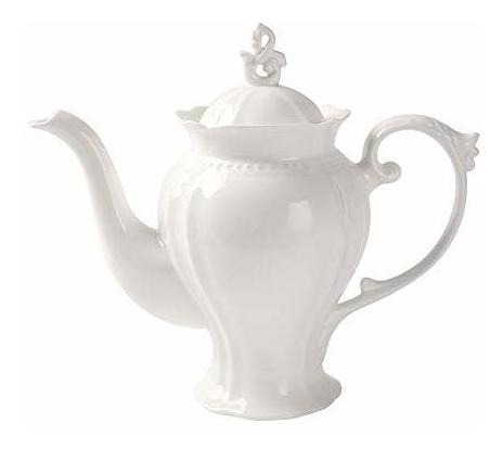 Tetera Porcelana Fina, Estilo Victoria, 34 Oz.