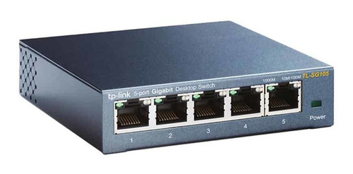 Switch De 5 Puertos 10/100/1000mbps Metal Tl-sg105 Tp-link