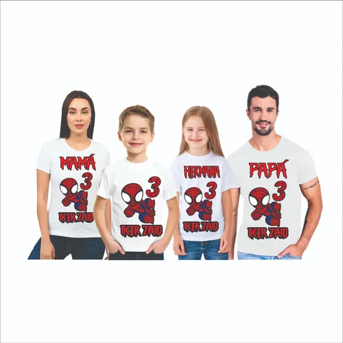 Camisetas personalizadas para familia top de 4