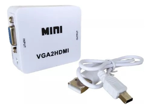 Convertidor Adaptador Vga A Hdmi Vga Macho Hdmi Hembra Pc Tv