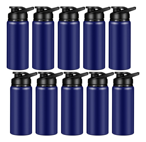 10 Botellas De Agua De Aluminio Reutilizables De 20 Onzas, B