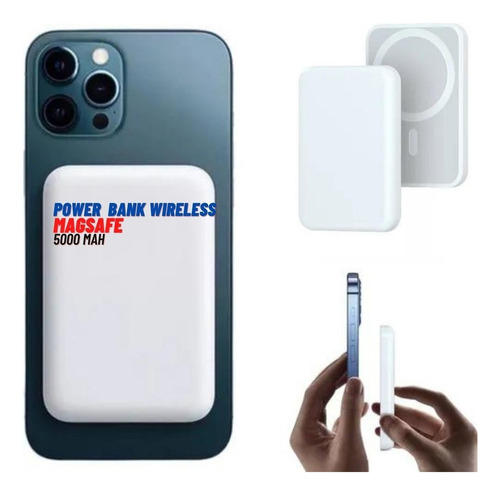 Power Bank Magnético 15w E Usb-c 20w 5000mah Iwill Branco