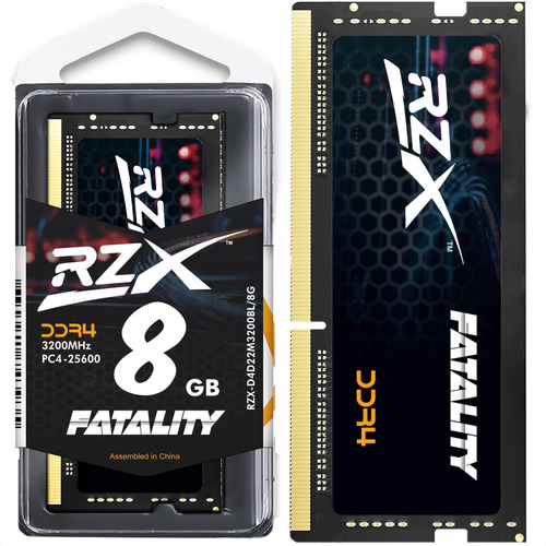 Memória RAM Fatality color negro  8GB 1 RZX-D4D22M3200BL