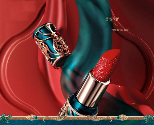 Labial De Flores Talladas Labial Matte Rojo Fenix