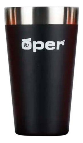 Copo Térmico Óper Preto Inox 473ml