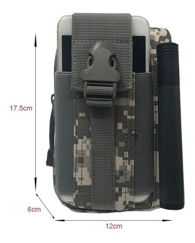 Morral Táctico Militar Molle Riñonera Funda Celular S-5022n