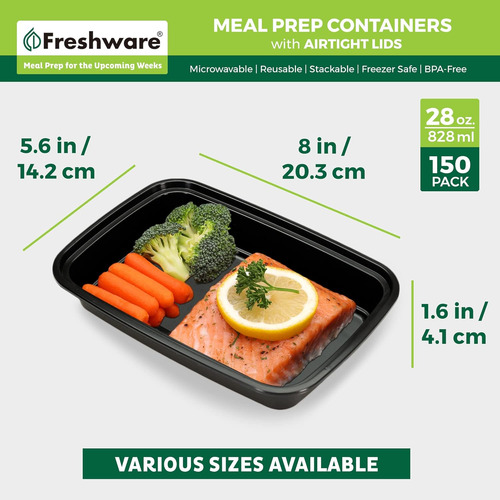 Contenedores Para Alimentos Freshware, 150 Unidades